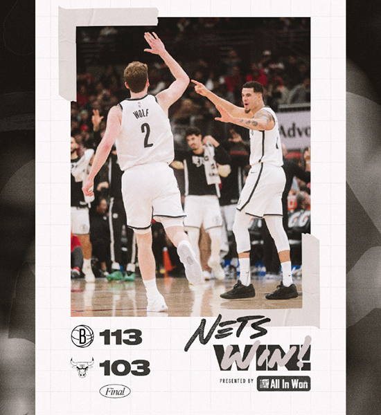 篮网113-103击退公牛，小波特33+9，克洛尼20+7，吉迪28+11+11